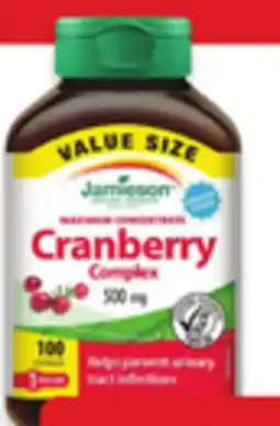 Walmart Jamieson probiotic 60s or cranberry complex 100s offer