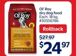 Walmart Ol' Roy dry dog food offer