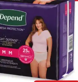 Walmart Depend incontinence products offer