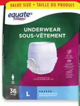 Walmart Equate underwear value pack offer