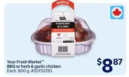 Walmart Your Fresh Market BBQ or herb & garlic chicken offer