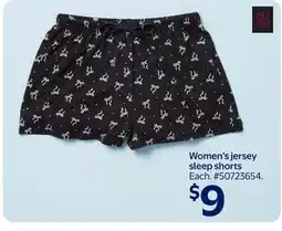 Walmart Women's jersey sleep shorts offer