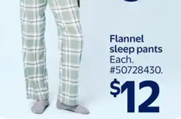 Walmart Flannel Sleep Pants offer