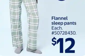 Walmart Flannel Sleep Pants offer