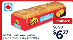 Walmart McCain hashbrown patties offer