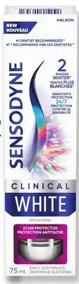 Walmart Sensodyne Clinical White enamel strengthening or stain protector toothpaste offer