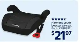 Walmart Harmony youth booster car seat offer