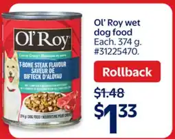 Walmart Ol' Roy wet dog food offer