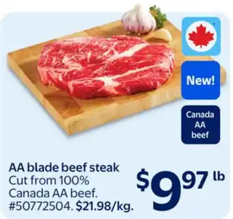 Walmart AA blade beef steak offer
