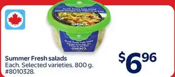 Walmart Summer Fresh salads offer