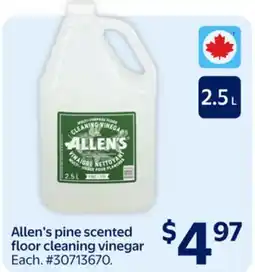 Walmart Allen's pine scented floor cleaning vinegar offer