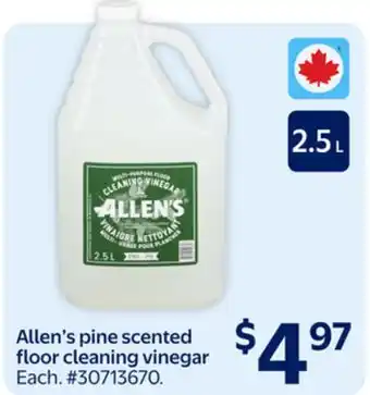 Walmart Allen's pine scented floor cleaning vinegar offer