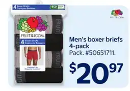 Walmart Men's boxer briefs 4-pack offer