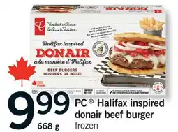 Fortinos PC HALIFAX INSPIRED DONAIR BEEF BURGER, 668 G offer