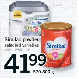 Fortinos SIMILAC POWDER, 570-800 g offer
