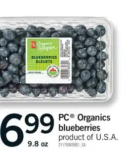 Fortinos PC ORGANICS BLUEBERRIES, 9.8 oz offer