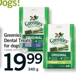Fortinos GREENIES DENTAL TREATS FOR DOGS, 340G offer