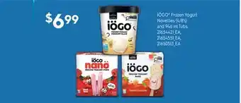 Fortinos IÖGO FROZEN YOGURT NOVELTIES (4/8'S) AND 946 ML TUBS offer