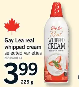 Fortinos GAY LEA REAL WHIPPED CREAM, 225 G offer