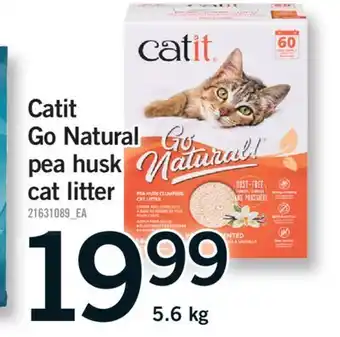 Fortinos CATIT GO NATURAL PEA HUSK CAT LITTER, 5.6 KG offer