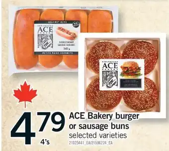 Fortinos ACE BAKERY BURGER OR SAUSAGE BUNS, 4'S offer