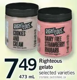 Fortinos RIGHTEOUS GELATO, 473 ML offer