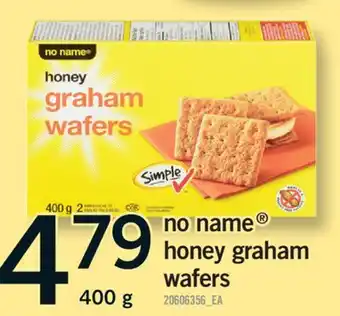 Fortinos NO NAME HONEY GRAHAM WAFERS, 400 g offer
