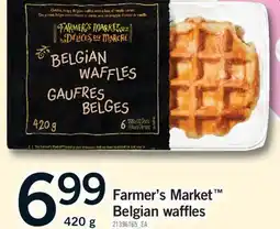 Fortinos FARMER'S MARKET BELGIAN WAFFLES, 420 G offer