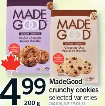 Fortinos MADEGOOD CRUNCHY COOKIES, 200 G offer