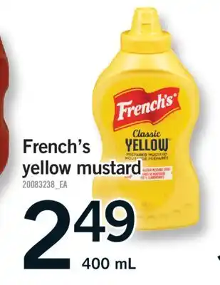 Fortinos FRENCH'S YELLOW MUSTARD, 400 ml offer