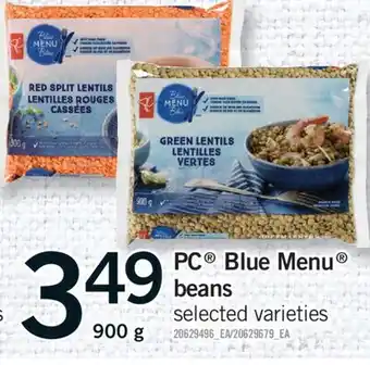 Fortinos PC BLUE MENU BEANS, 900 G offer