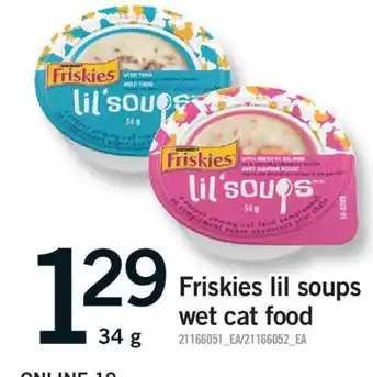 Fortinos FRISKIES LIL SOUPS WET CAT FOOD, 34g offer