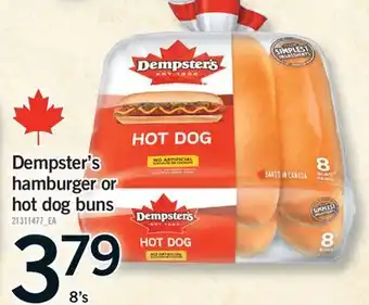 Fortinos DEMPSTER'S HAMBURGER OR HOT DOG BUNS, 8'S offer