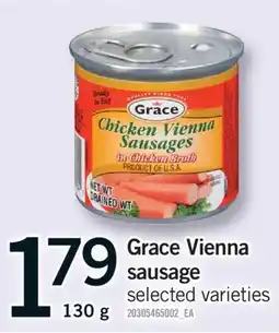 Fortinos GRACE VIENNA SAUSAGE, 130G offer