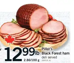 Fortinos PILLER'S BLACK FOREST HAM offer