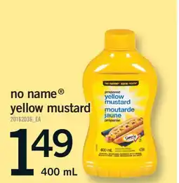 Fortinos NO NAME YELLOW MUSTARD, 400 ML offer
