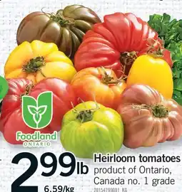 Fortinos HEIRLOOM TOMATOES offer
