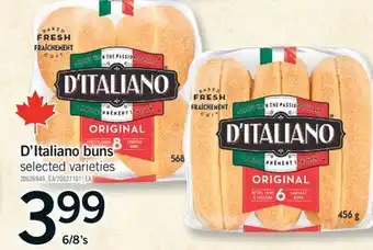 Fortinos D'ITALIANO BUNS, 6/8'S offer