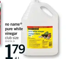 Fortinos NO NAME PURE WHITE VINEGAR, 4 L offer