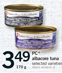 Fortinos PC ALBACORE TUNA ALBACORE, 170 G offer