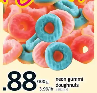 Fortinos NEON GUMMI DOUGHNUTS offer