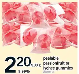 Fortinos PEELABLE PASSIONFRUIT OR LYCHEE GUMMIES offer