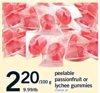 Fortinos PEELABLE PASSIONFRUIT OR LYCHEE GUMMIES offer