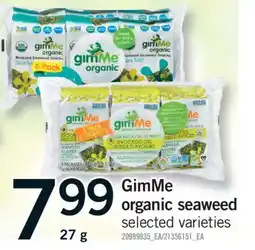 Fortinos GIMME ORGANIC SEAWEED, 27 G offer