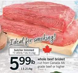 Fortinos WHOLE BEEF BRISKET offer