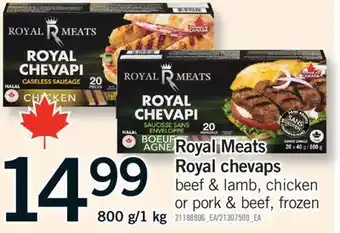 Fortinos ROYAL MEATS ROYAL CHEVAPS, 800 G/1 KG offer