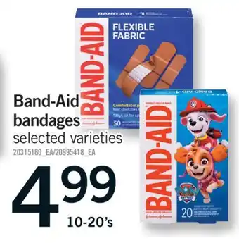 Fortinos BAND-AID BANDAGES, 10-20'S offer