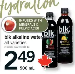 Fortinos BLK ALKALINE WATER, 500 ml offer