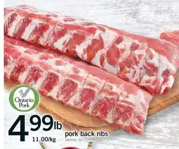 Fortinos PORK BACK RIBS offer