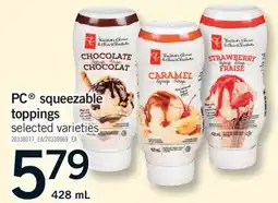 Fortinos PC SQUEEZABLE TOPPINGS, 428 ML offer